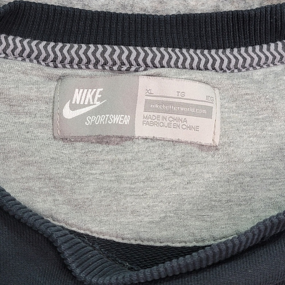 Nike Mens X Large Sweatshirt Pullover Jumper Big Logo Black‎ Sportswear - Picture 3 of 7